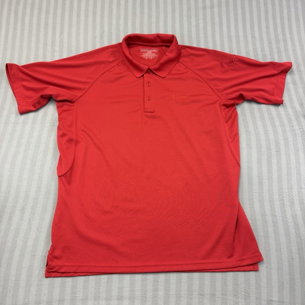 5.11 Tactical Series Polo Shirt Mens Size‎ Large Short Sleeve Range Red
